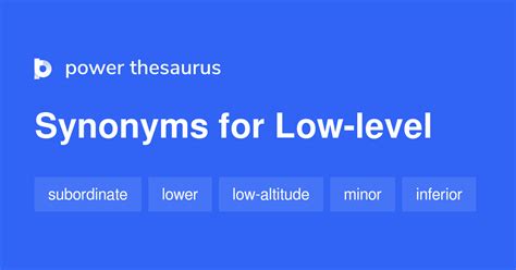 lower level synonym